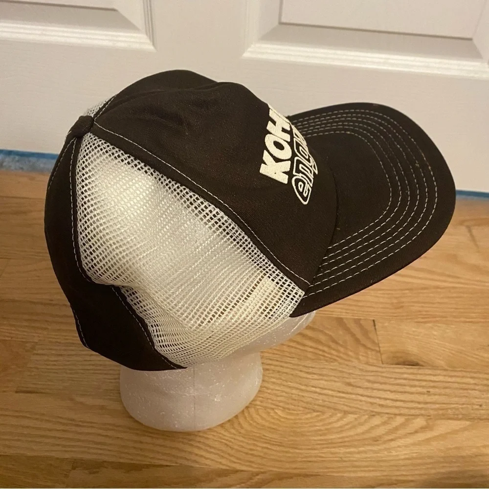 Vintage Kohler Engines Mesh Snap Back Trucker Hat 80s 90s Made in USA Brown